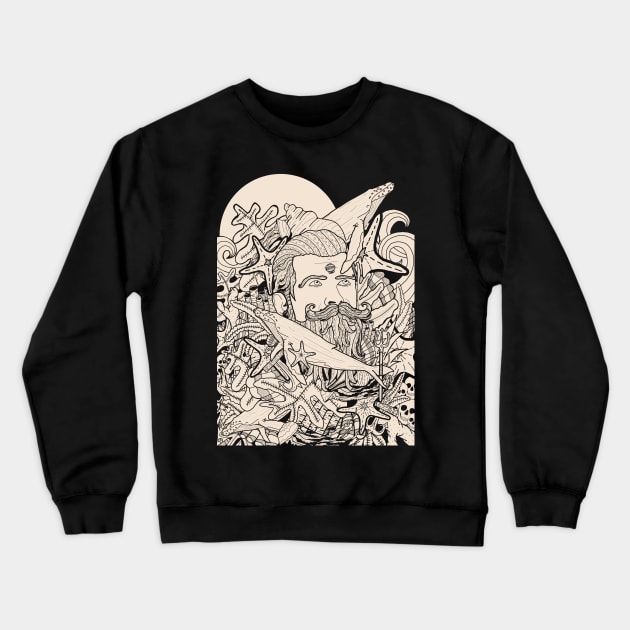 King of the sea Crewneck Sweatshirt by Swadeillustrations